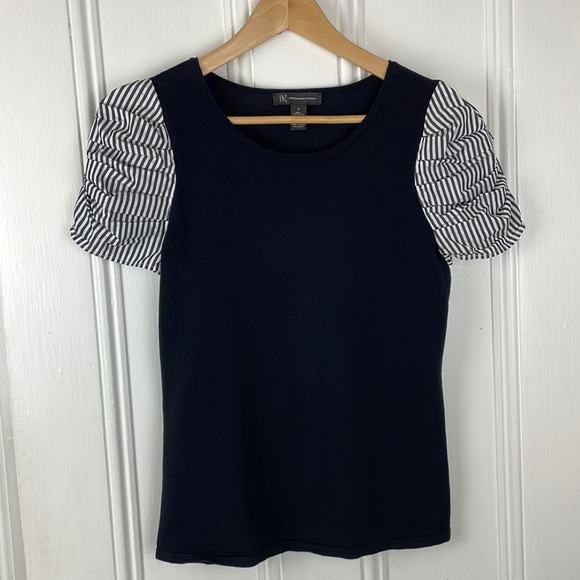 Inc International Concepts Zip-Front Knit-Back Top main image 0